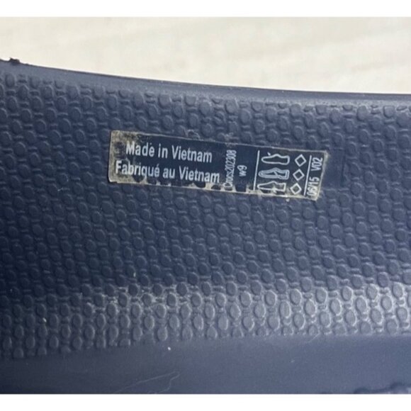 Crocs Womens Navy Cap Toe Mirror Ballet Flats Lightweight Slip-On Style Size 9 - Picture 4 of 8